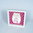 Bestickte Windel mit Geburtsdaten im Rahmen pink mit Sterne